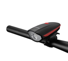 2-in-1 250 Lumen USB-Rechargeable Commuter Bike Light and Horn