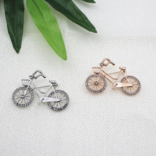 Rhinestone Bicycle Brooch (Silver)