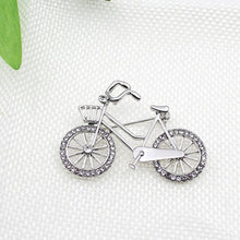 Rhinestone Bicycle Brooch (Rose Gold)