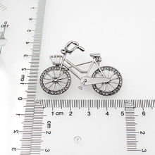 Rhinestone Bicycle Brooch (Rose Gold)
