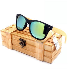 Polarized Vintage Sunglasses with Bamboo Sides