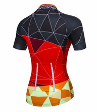 Women's Cycling Jersey (Red Fractal)